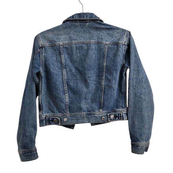 Everlane Jacket Womens XS Blue The Shrunken Denim Cropped Fit Tailored Cotton - Picture 5 of 7